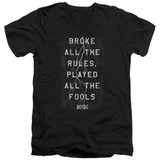 AC/DC Struck Adult V-Neck T-Shirt Black