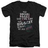 AC/DC Big Balls Adult V-Neck T-Shirt Black