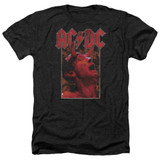 AC/DC Horns Adult Heather T-Shirt Black