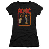 AC/DC Group Distressed HBO Junior Women's Sheer T-Shirt Black