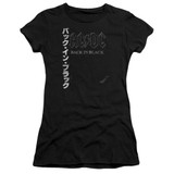AC/DC Back In The Day Kanji HBO Junior Women's Sheer T-Shirt Black