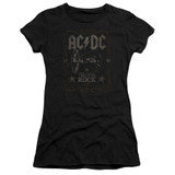 AC/DC Rock Label HBO Junior Women's Sheer T-Shirt Black