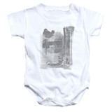 Woodstock Hippies In A Field Infant Baby Snapsuit Romper White
