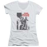 Pink Floyd Point Me At The Sky Junior Women's V-Neck T-Shirt White