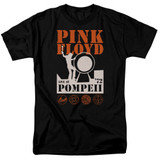 Pink Floyd Pompeii Adult 18/1 T-Shirt Black