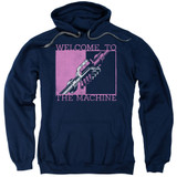 Pink Floyd Welcome To The Machine Adult Pullover Hoodie Sweatshirt Navy