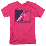 Pink Floyd Welcome To The Machine 2 Adult 18/1 T-Shirt Hot Pink