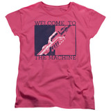 Pink Floyd Welcome To The Machine 2 Women's T-Shirt Hot Pink