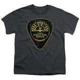 Sun Records Guitar Pick S/S Youth 18/1 T-Shirt Charcoal