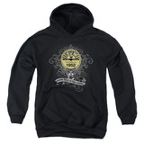 Sun Records Rockin Scrolls Youth Pullover Hoodie Sweatshirt Black