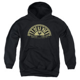 Sun Records Tattered Logo Youth Pullover Hoodie Sweatshirt Black