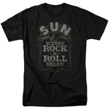 Sun Records Where Rock Began S/S Adult 18/1 T-Shirt Black