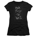 Roger Waters Pink Floyd The Wall 2 Junior Women's Sheer T-Shirt Black