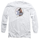 Wonder Woman Movie Fight For Justice Long Sleeve Adult 18/1 T-Shirt White
