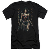 Wonder Woman Movie Armed and Dangerous S/S Adult 30/1 T-Shirt Black