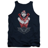 Wonder Woman Movie Amazon Adult Tank Top Navy