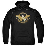 Wonder Woman Movie Lasso Logo Adult Pullover Hoodie Sweatshirt Black