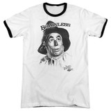 Wizard of Oz Brainless Adult Ringer T-Shirt White/Black