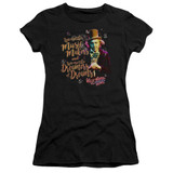 Willy Wonka and the Chocolate Factory Music Makers S/S Junior Women's T-Shirt Sheer Black