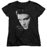 Elvis Presley Face Women's T-Shirt Black