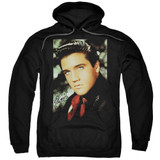 Elvis Presley Red Scarf Adult Pullover Hoodie Sweatshirt Black