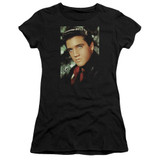 Elvis Presley Red Scarf Junior Women's Sheer T-Shirt Black