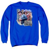 Elvis Presley Ranch Adult Crewneck Sweatshirt Royal Blue