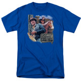 Elvis Presley Ranch Adult 18/1 T-Shirt Royal Blue
