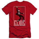 Elvis Presley One Jailhouse Premuim Canvas Adult Slim Fit 30/1 T-Shirt Red
