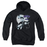 Elvis Presley Hillbilly Cat Youth Pullover Hoodie Sweatshirt Black