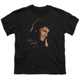 Elvis Presley Warm Portrait Youth T-Shirt Black
