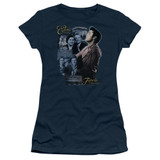 Elvis Presley Tupelo Junior Women's Sheer T-Shirt Navy