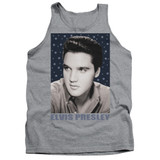 Elvis Presley Blue Sparkle Adult Tank Top T-Shirt Athletic Heather