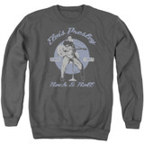 Elvis Presley Rock &Amp; Roll Adult Crewneck Sweatshirt Charcoal