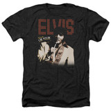 Elvis Presley Viva Star Adult Heather T-Shirt Black