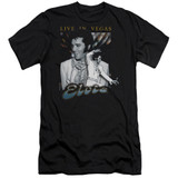 Elvis Presley Live In Vegas Adult 30/1 T-Shirt Black