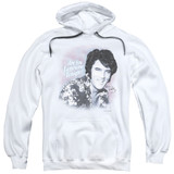 Elvis Presley Lonesome Tonight Adult Pullover Hoodie Sweatshirt White