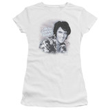 Elvis Presley Lonesome Tonight Junior Women's Sheer T-Shirt White