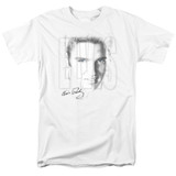 Elvis Presley Blue Eyes Adult 18/1 T-Shirt White