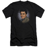 Elvis Presley Starlite Premuim Canvas Adult Slim Fit 30/1 T-Shirt Black