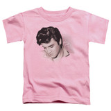 Elvis Presley Looking Down Toddler T-Shirt Pink