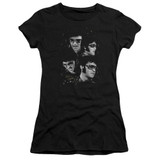 Elvis Presley Faces Junior Women's Sheer T-Shirt Black