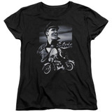 Elvis Presley Motorcycle Women's T-Shirt Black