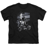 Elvis Presley Motorcycle Youth T-Shirt Black