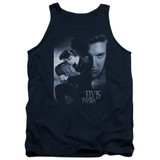 Elvis Presley Reverent Adult Tank Top T-Shirt Navy