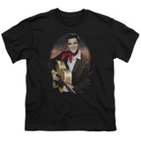 Elvis Presley Red Scarf 2 Youth T-Shirt Black