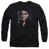 Elvis Presley Tough Adult Long Sleeve T-Shirt Black