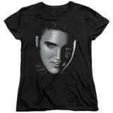 Elvis Presley Big Face Women's T-Shirt Black