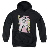 Elvis Presley Pink Rock Youth Pullover Hoodie Sweatshirt Black