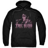 Elvis Presley The King Adult Pullover Hoodie Sweatshirt Black